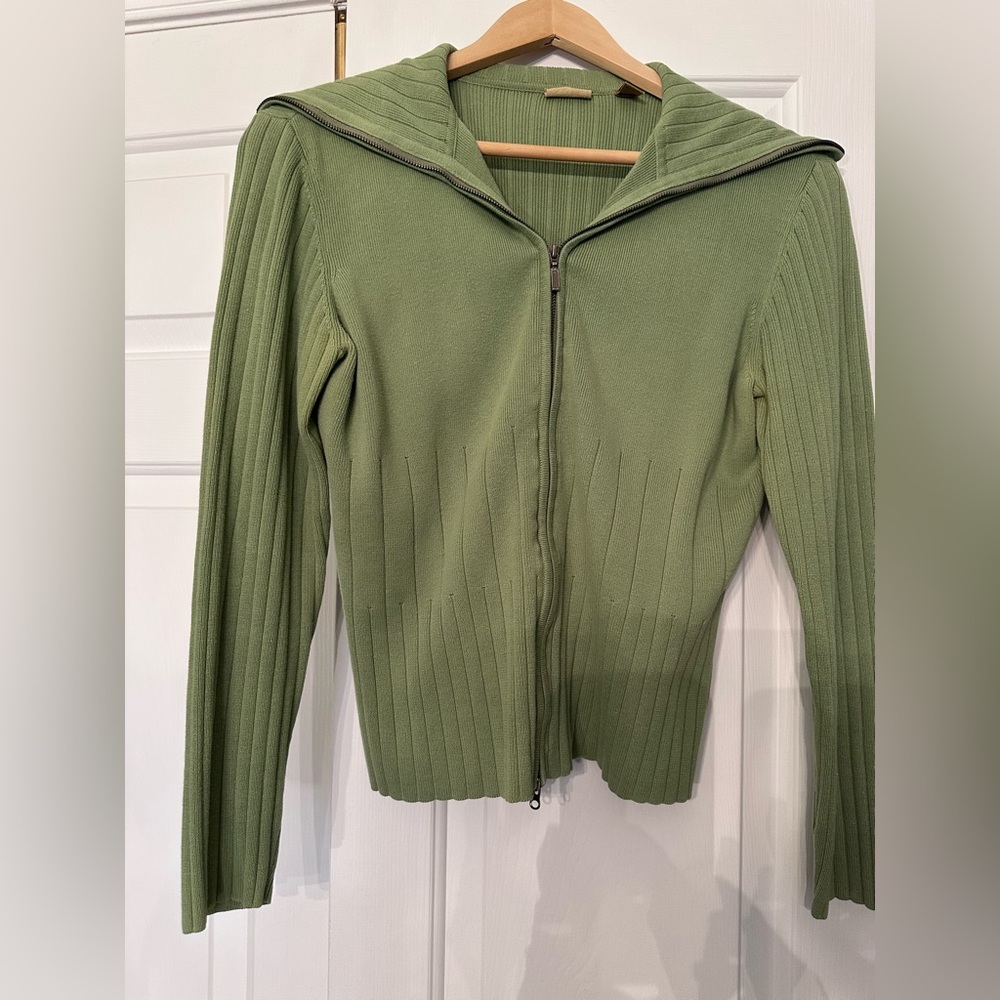 Caslon Textured Knit Top in Soft Green